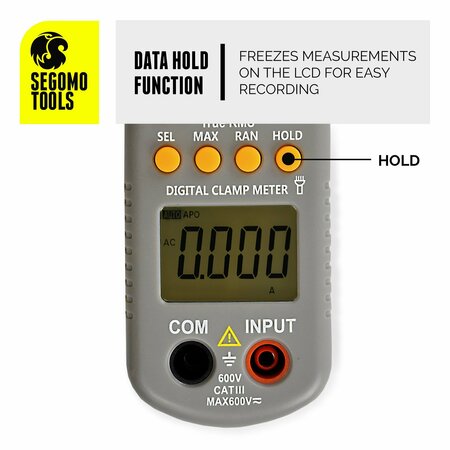 Segomo Tools TRMS 6000 Count Clamp Meter 2015A